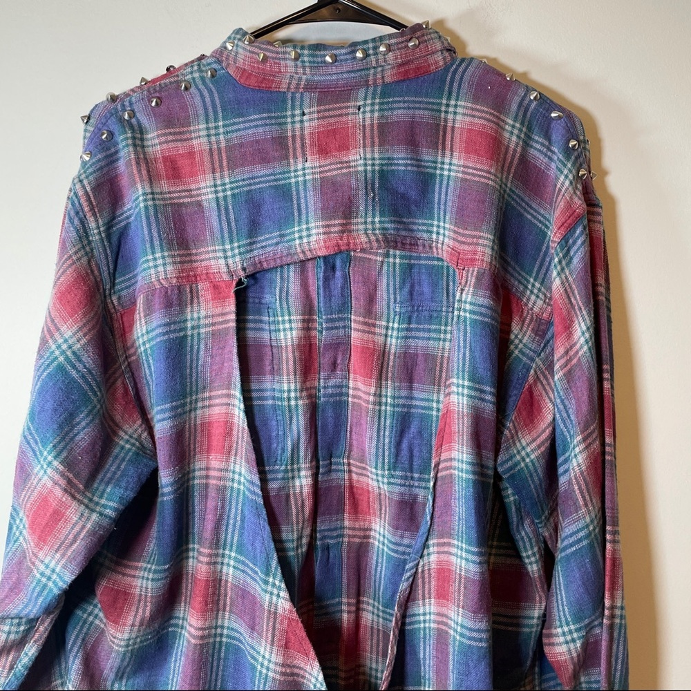 SOLD Furst of a Kind Blue Studded Button Down - Picture 5 of 11
